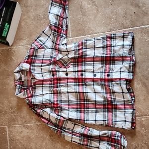 Christmas light flannel pajama shirt